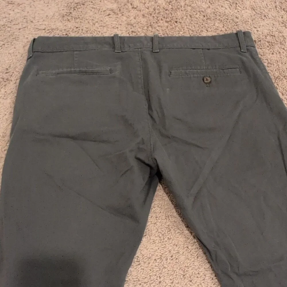 J.CREW Men's Gray Twill Chino Pants Slim Fit Straight Leg Size 36